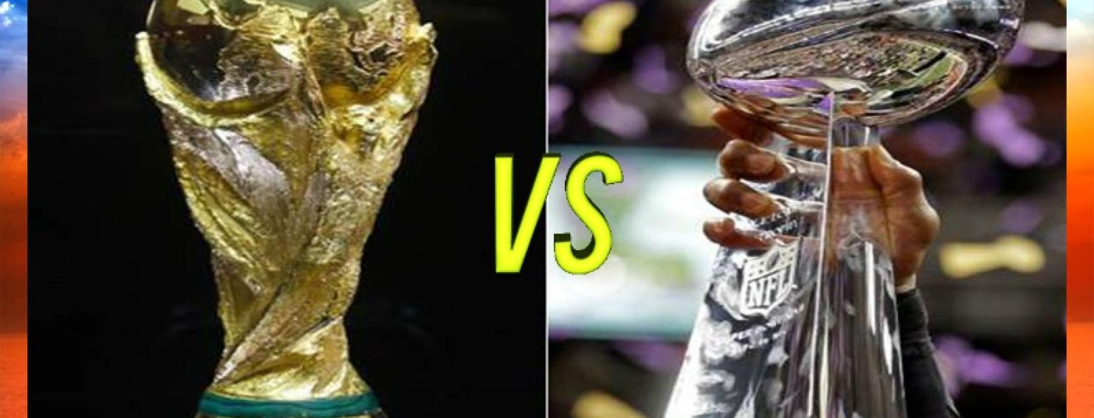 World Cup Trophy and the Lombardi Trophy