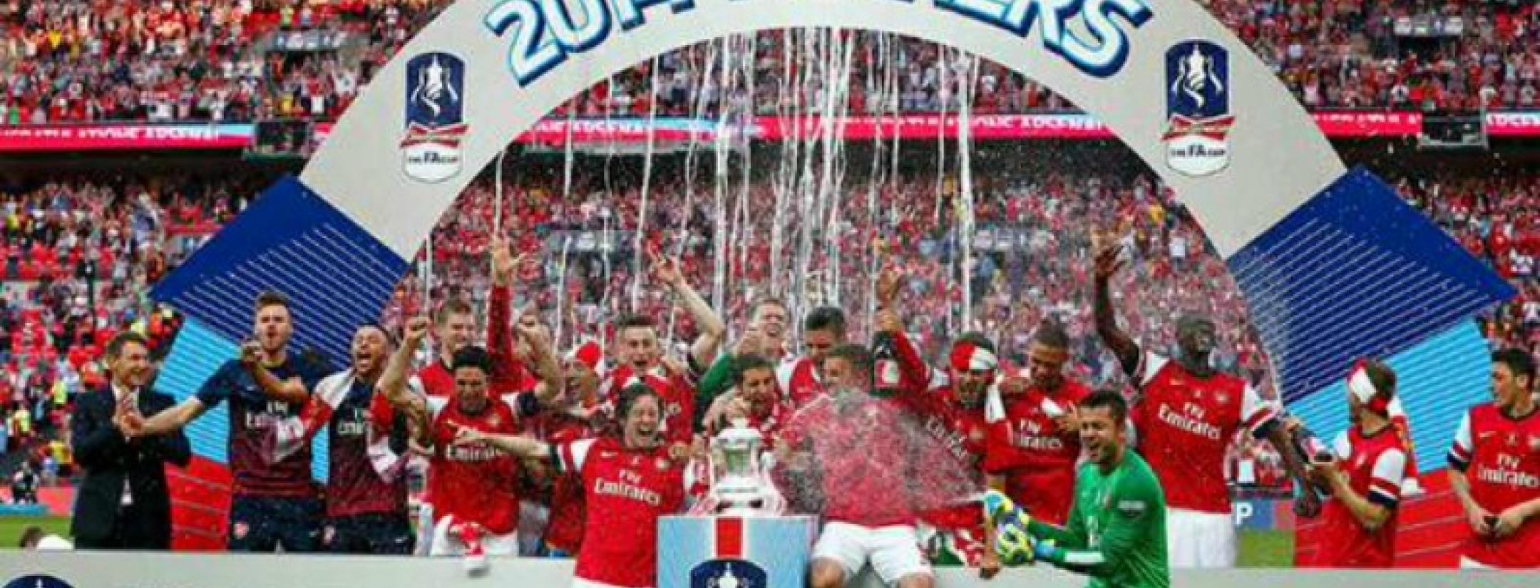 Last year's FA Cup champs Arsenal look to repeat against Aston Villa.