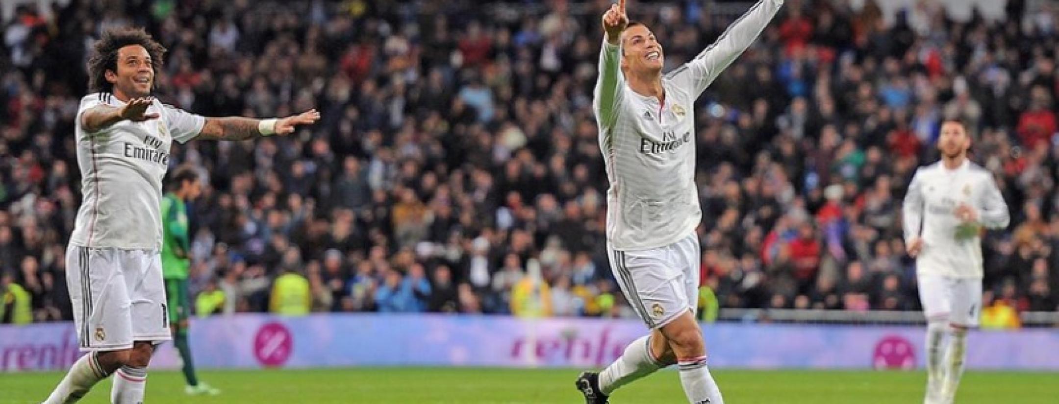 Cristiano Ronaldo Celebrates a hat-trick