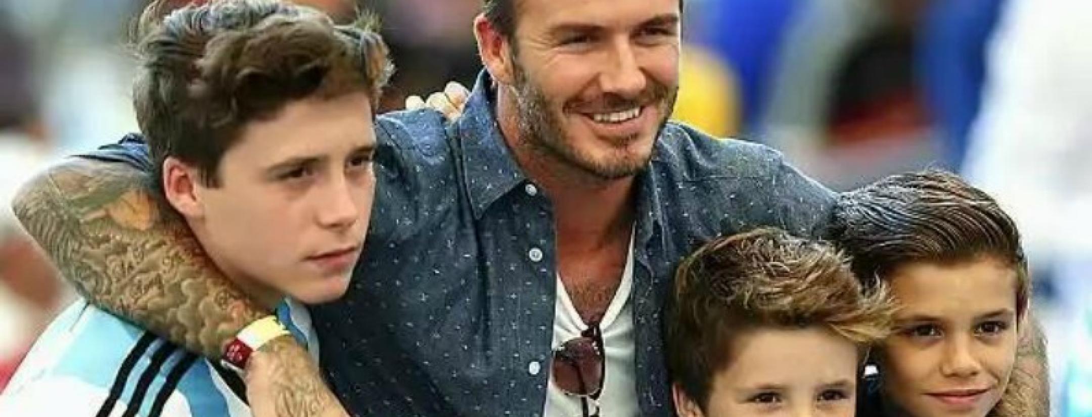 David Beckham, Brooklyn Beckham, Romeo Beckham, Cruz Beckham, Arsenal