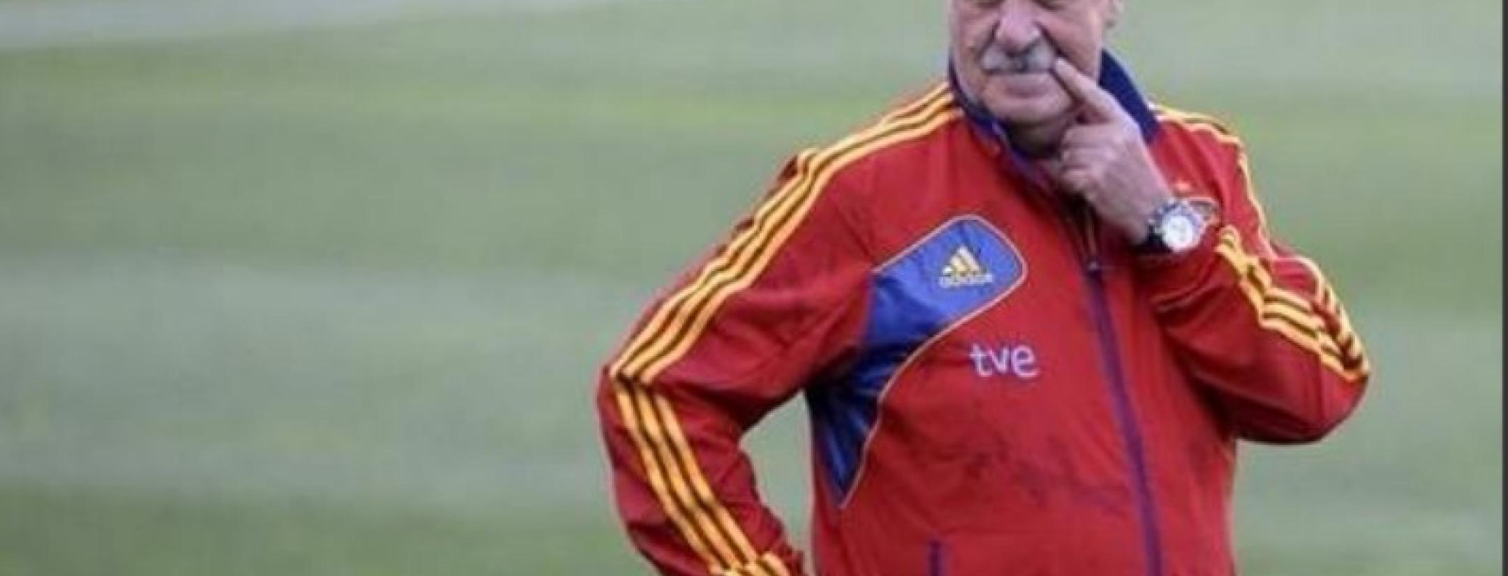 Vicente Del Bosque at Spain training