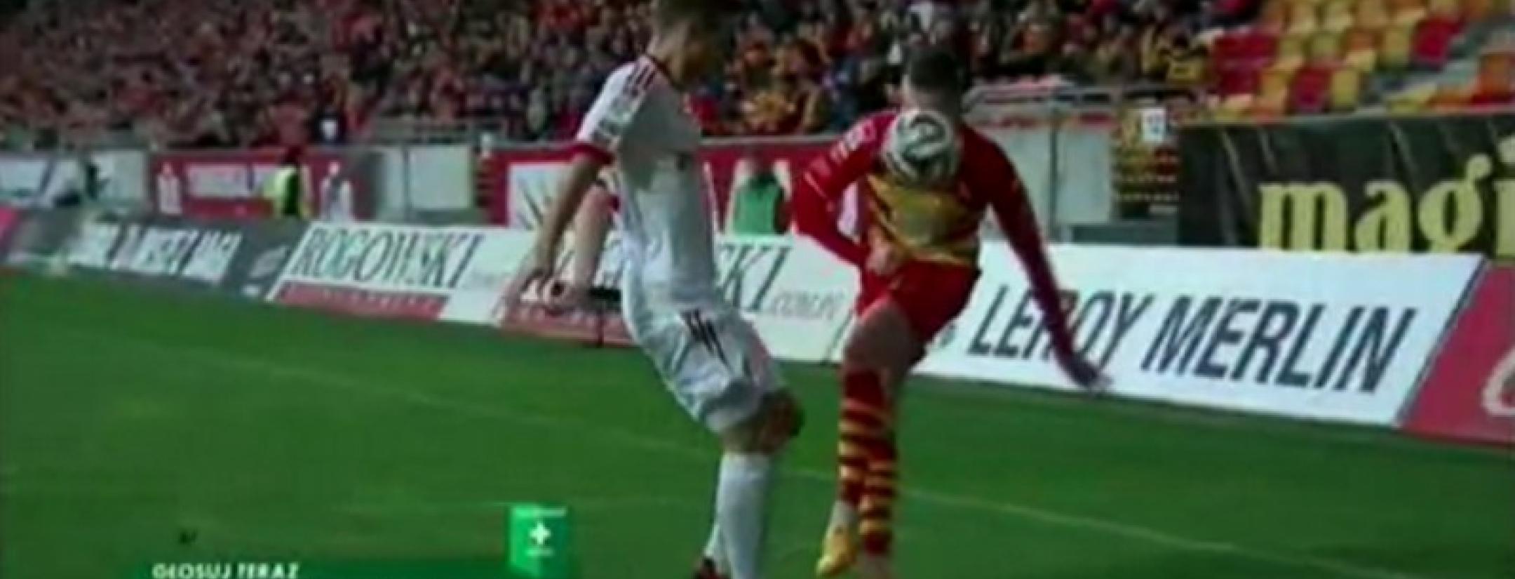 Karol Mackiewicz of Bialystok knocks himself out