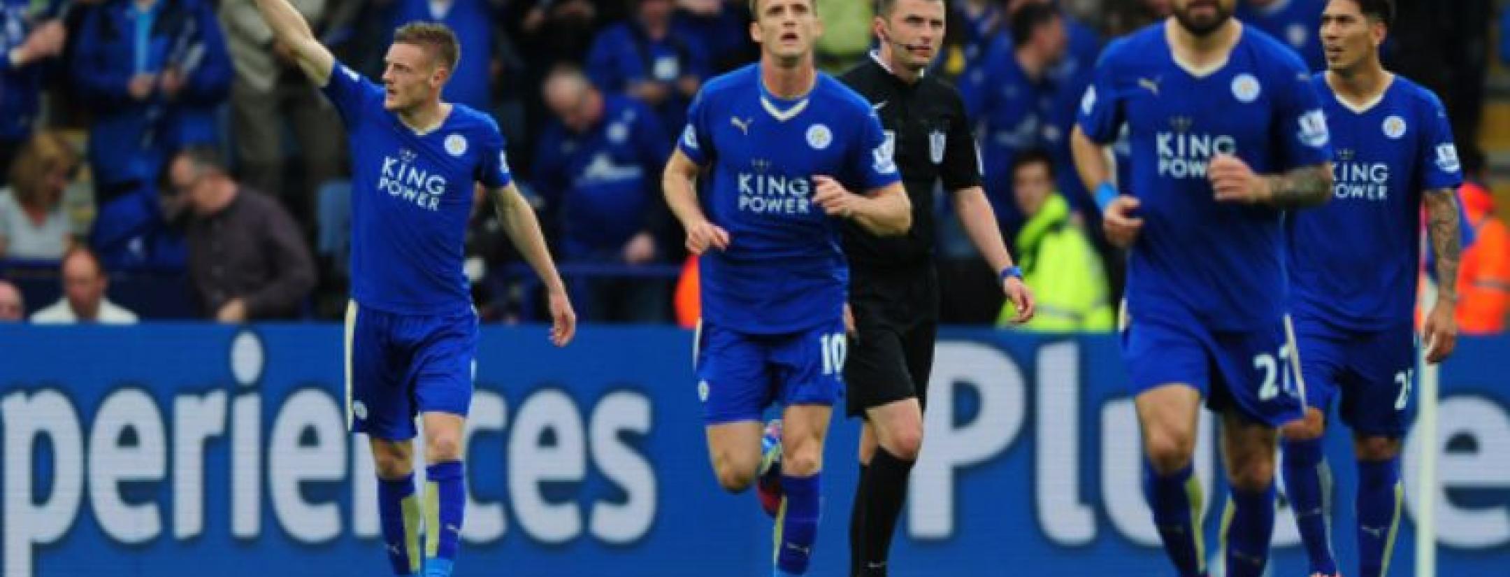 Leicester City after a goal