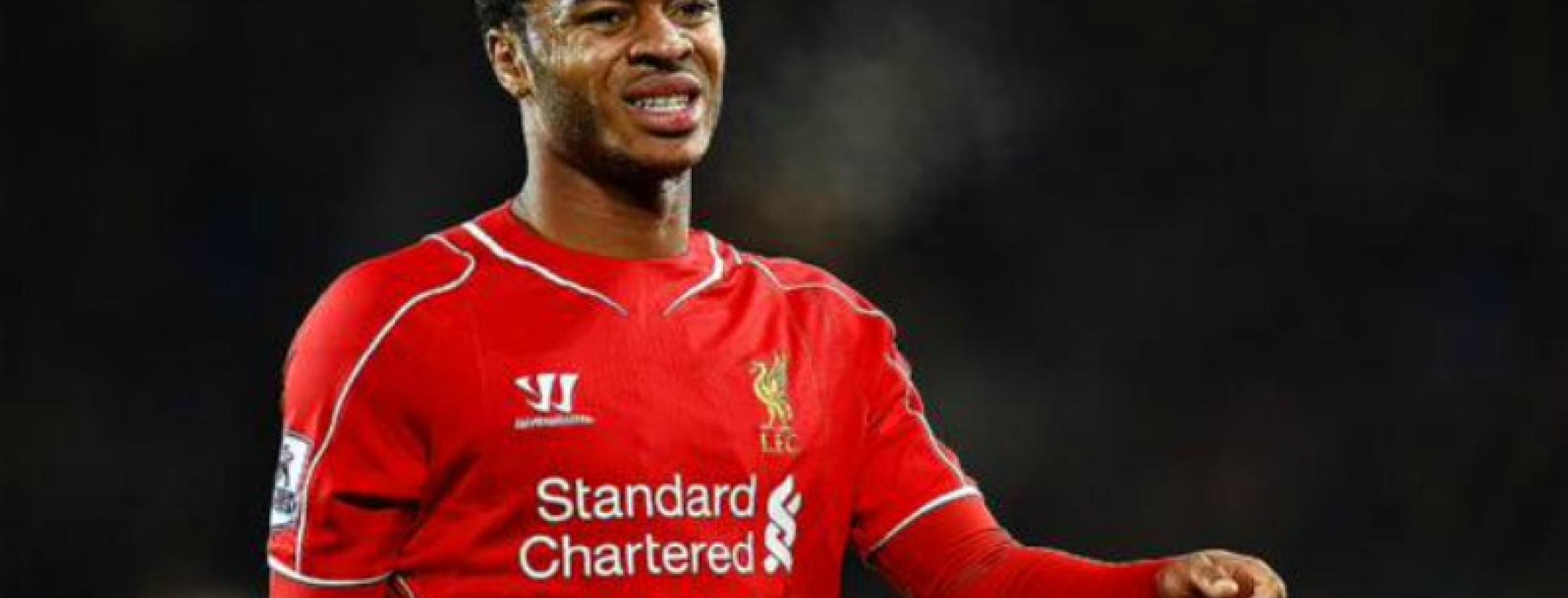 Raheem fucking Sterling is shown mid match, looking dissatisfied.