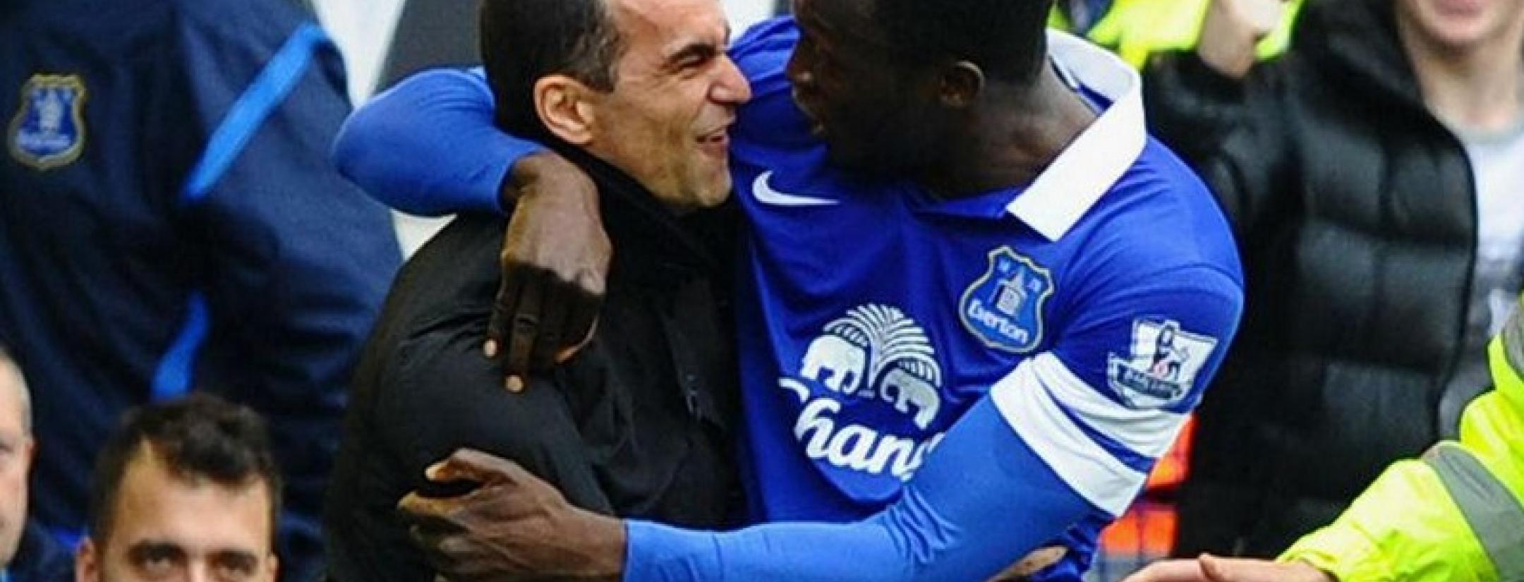 Roberto Martinez and Romelu Lukaku
