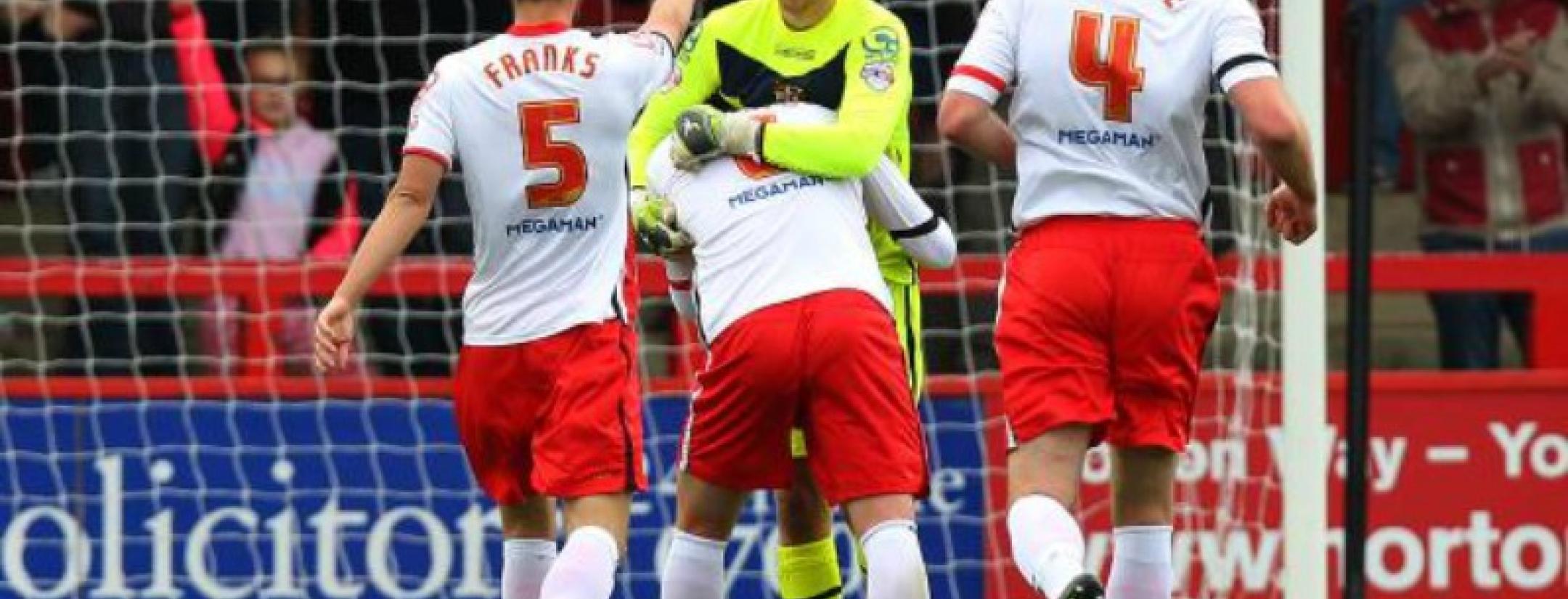 Stevenage keeper scores a goal