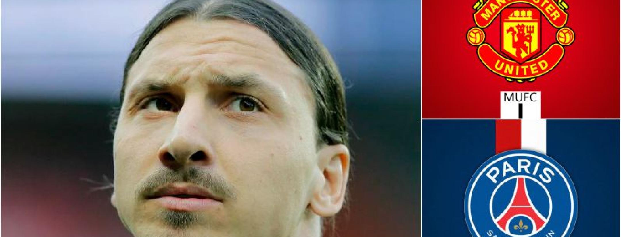 Zlatan staring off in serious appraisal. 