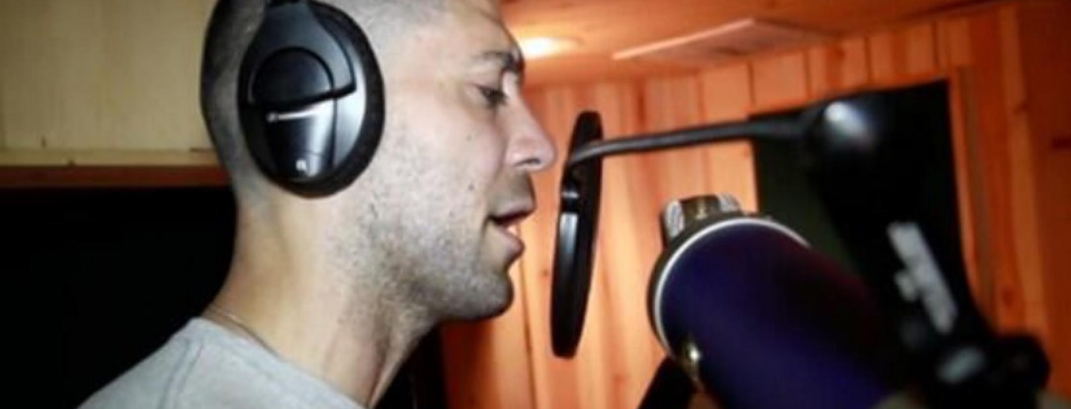 Clint Dempsey in the recording studio