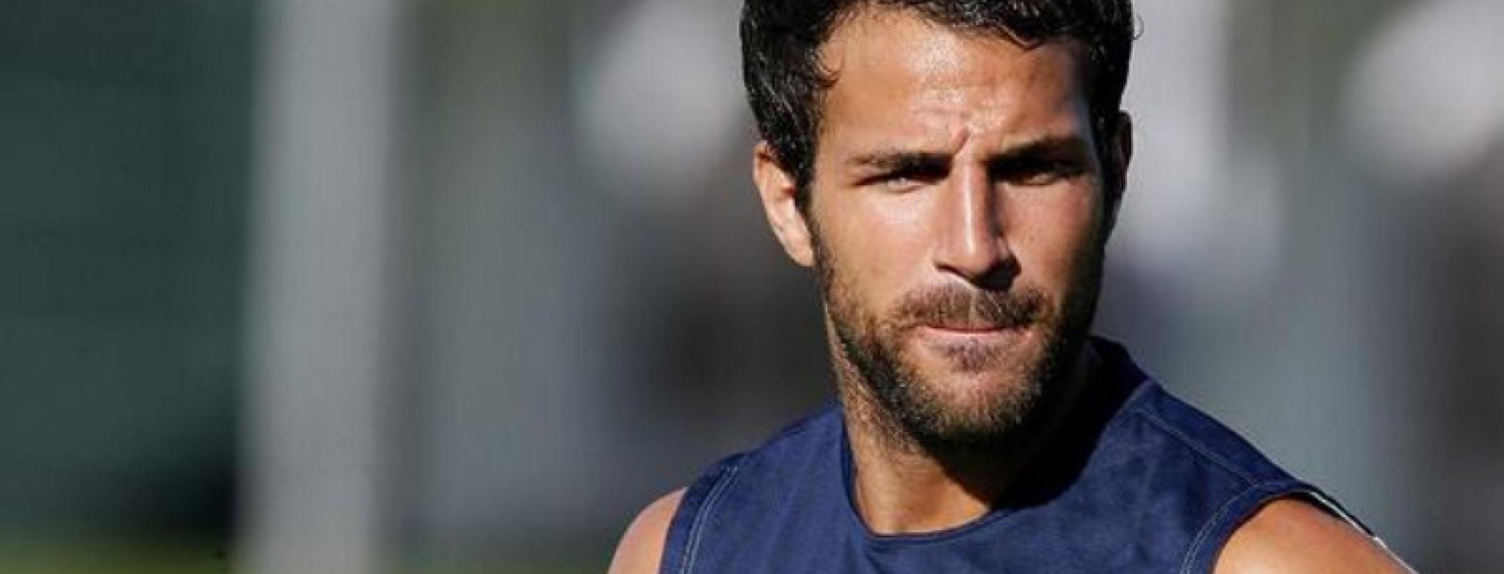 Cesc Fabregas in Barcelona training