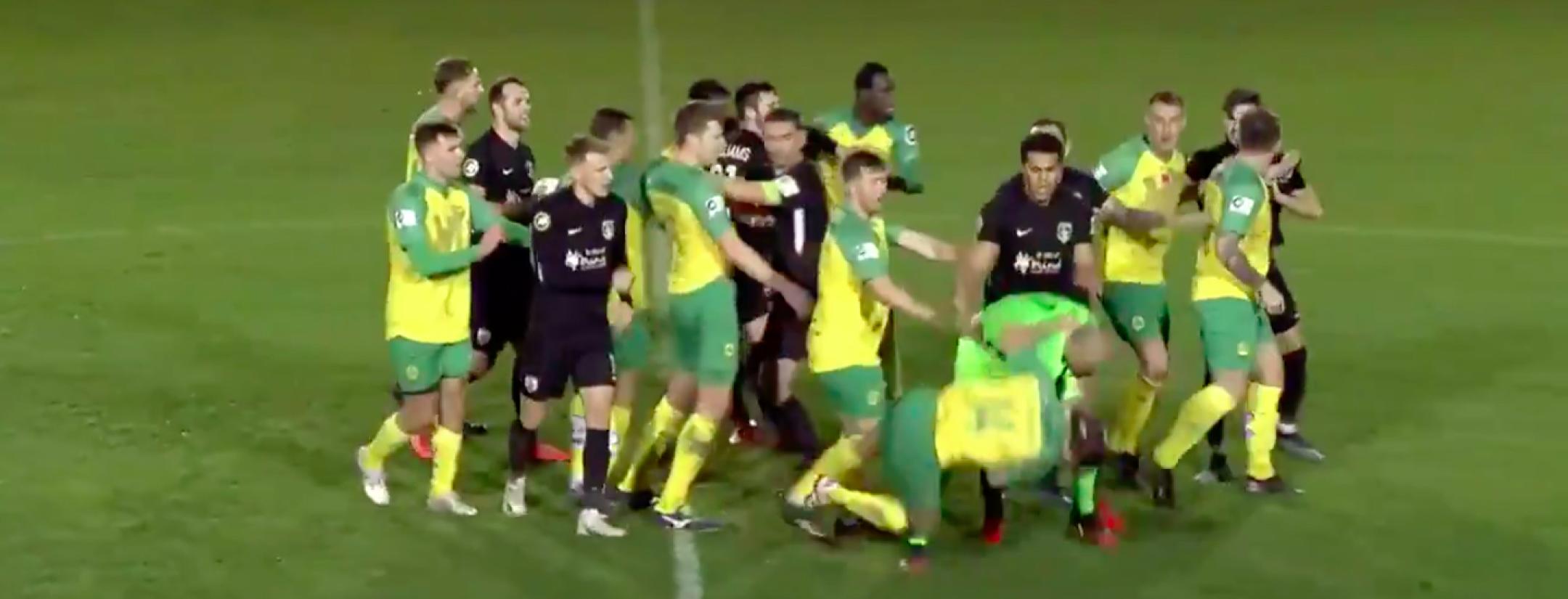 Welsh Premier League fight