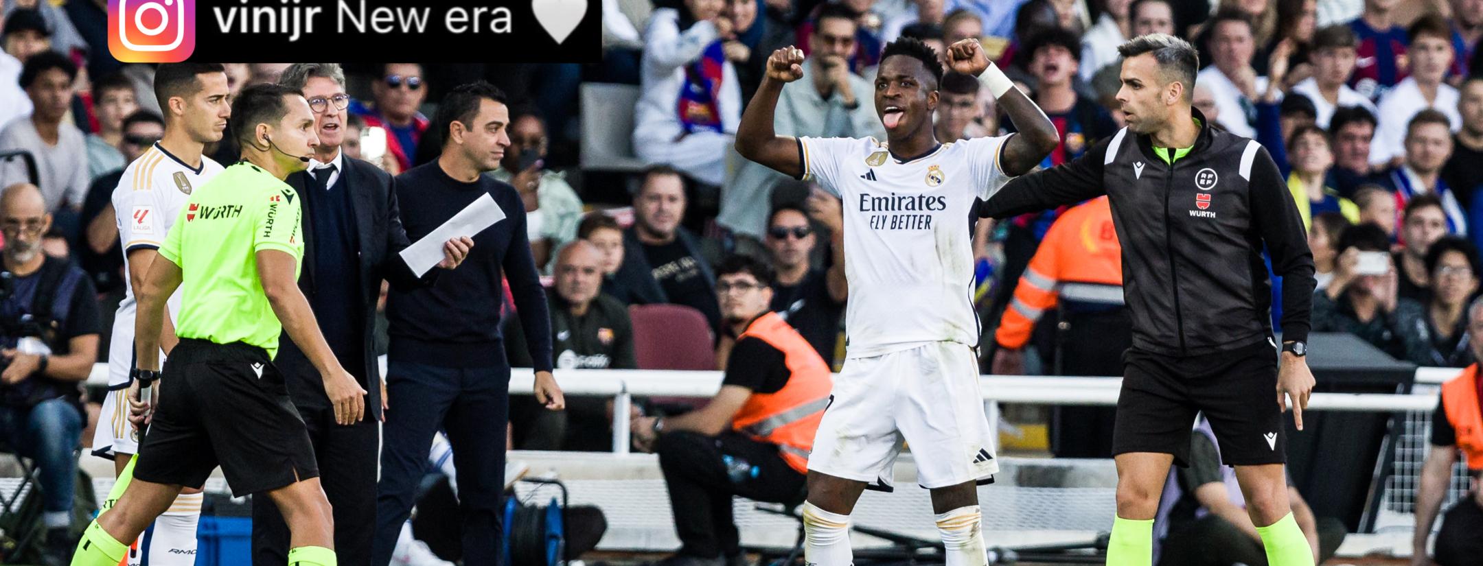 Vinicius Jr celebrating vs. Barcelona