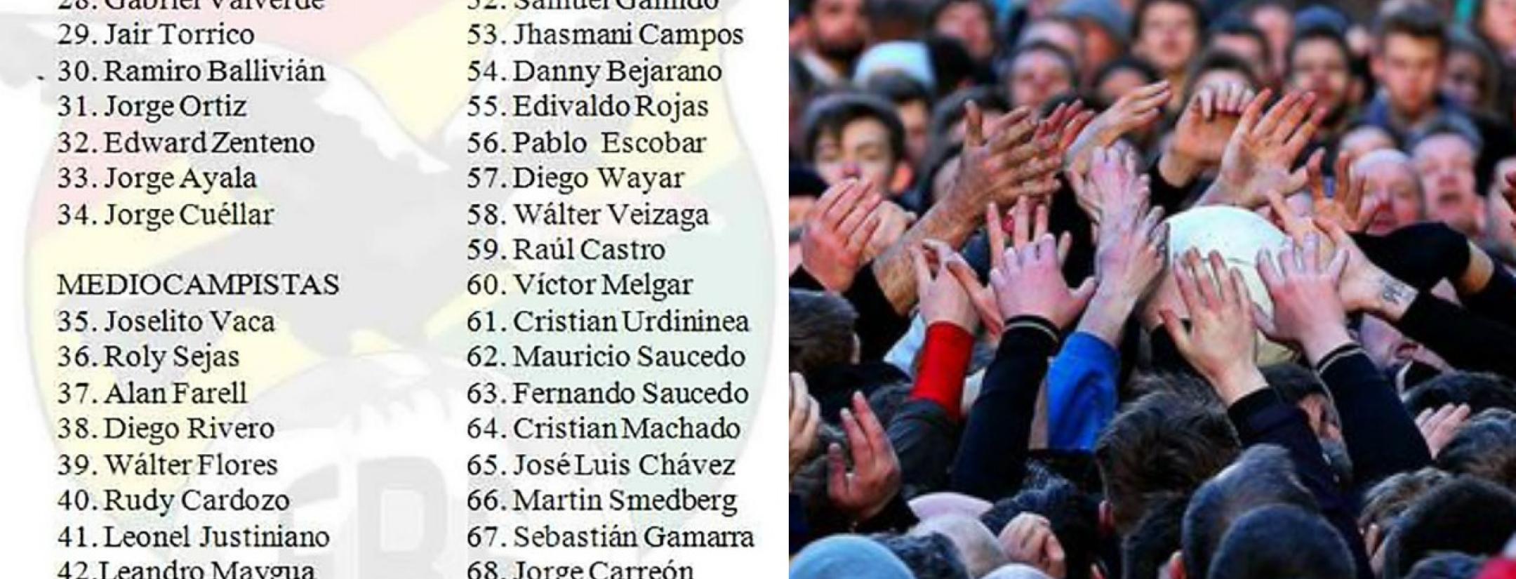 Bolivia 93-man Squad