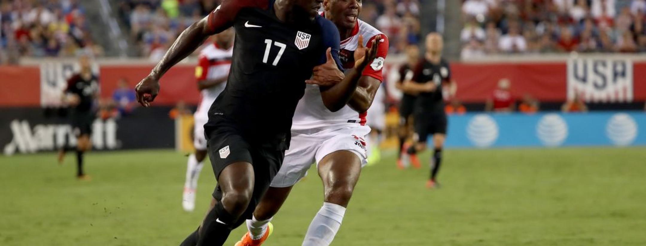 Jozy Altidore leads USA to a 4-0 victory over T&T.
