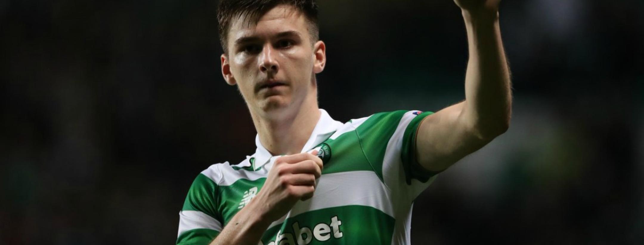Kieren Tierney was all action against Man City.