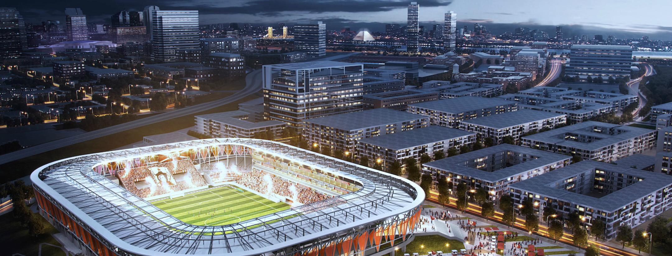 A rendering of the Sacramento Republic FC stadium, should the MLS expansion move forward