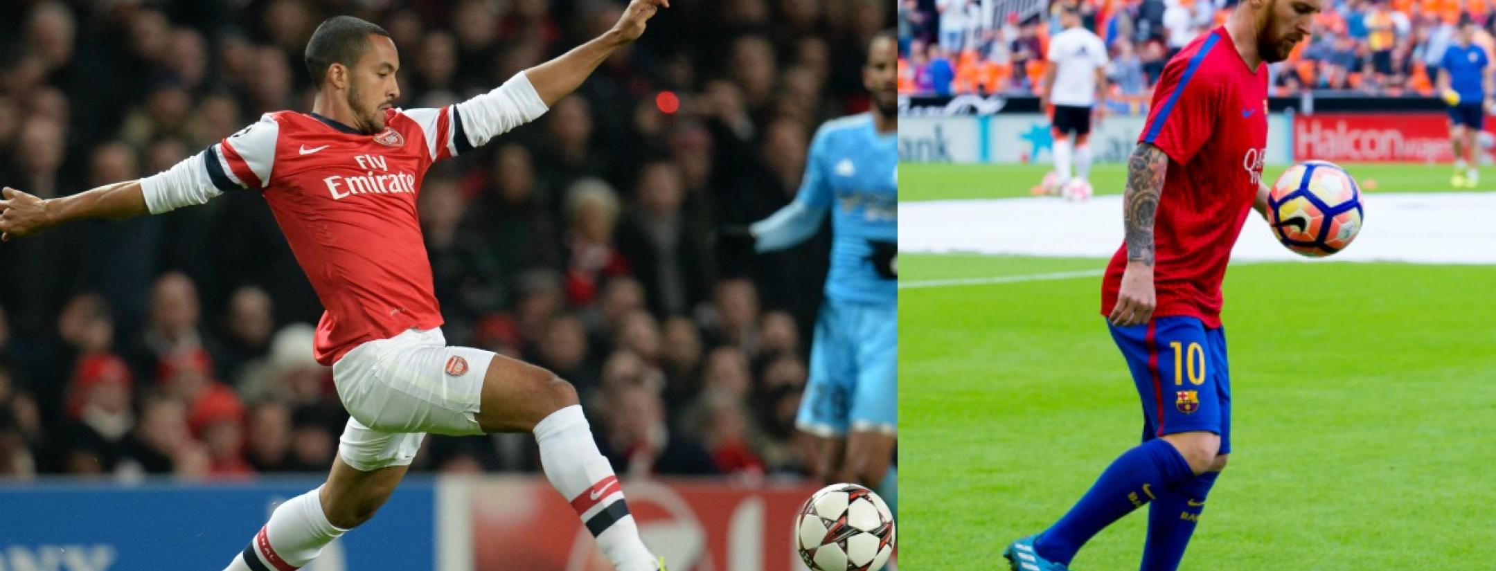 Theo Walcott has better control than Lionel Messi.