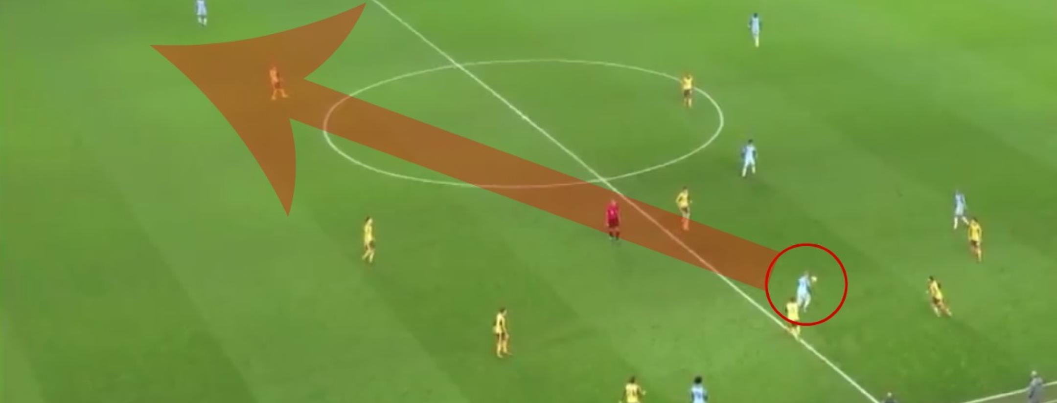 Kevin De Bruyne's assist vs. Arsenal