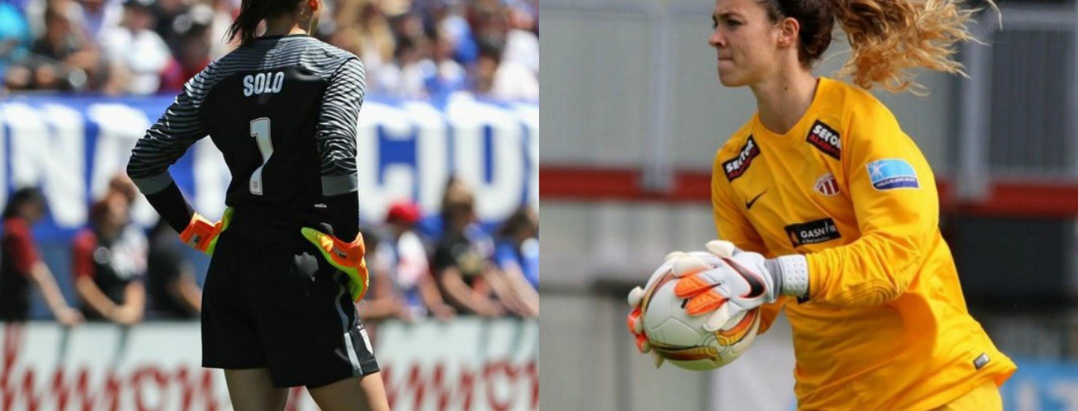 Hope Solo and Madalyn Schiffel