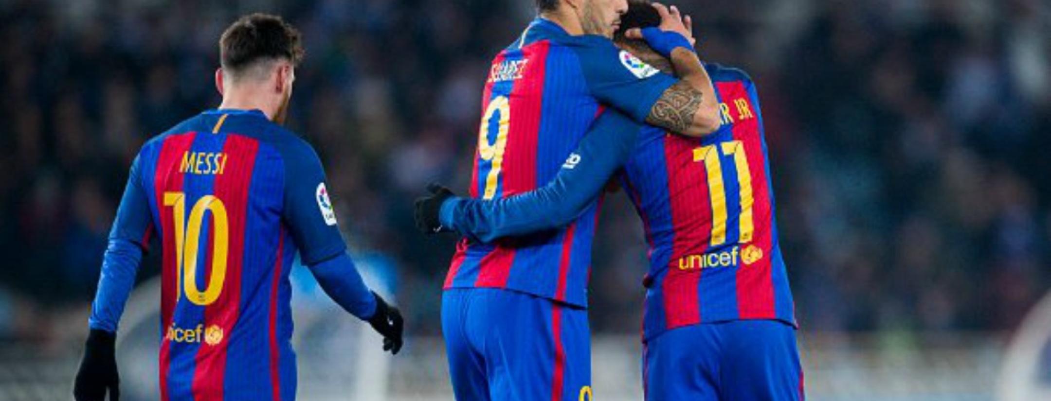 Lionel Messi, Luis Suarez and Neymar