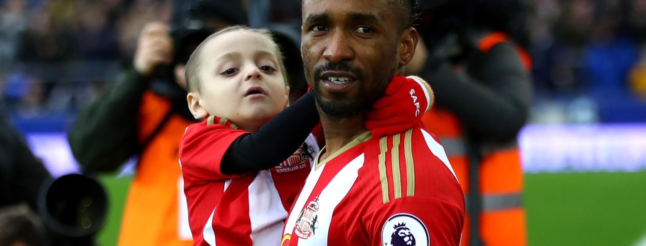 Bradley Lowery and Jermain Defoe