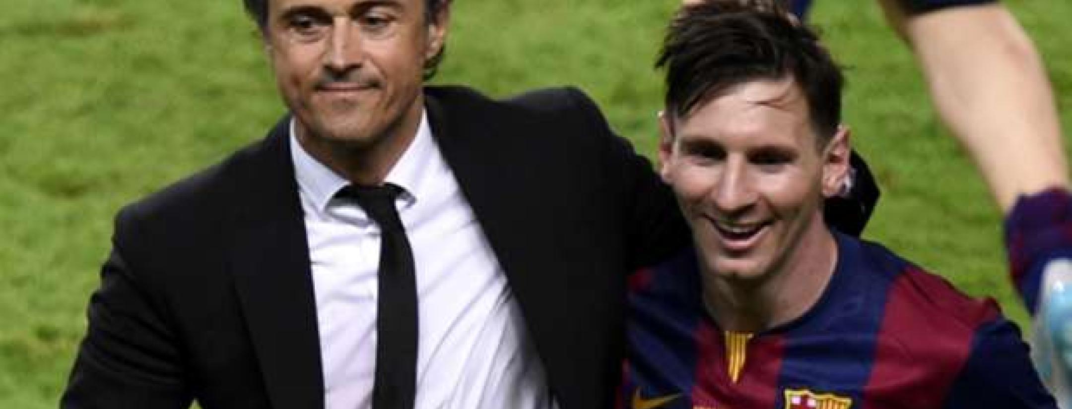 Luis Enrique and Lionel Messi