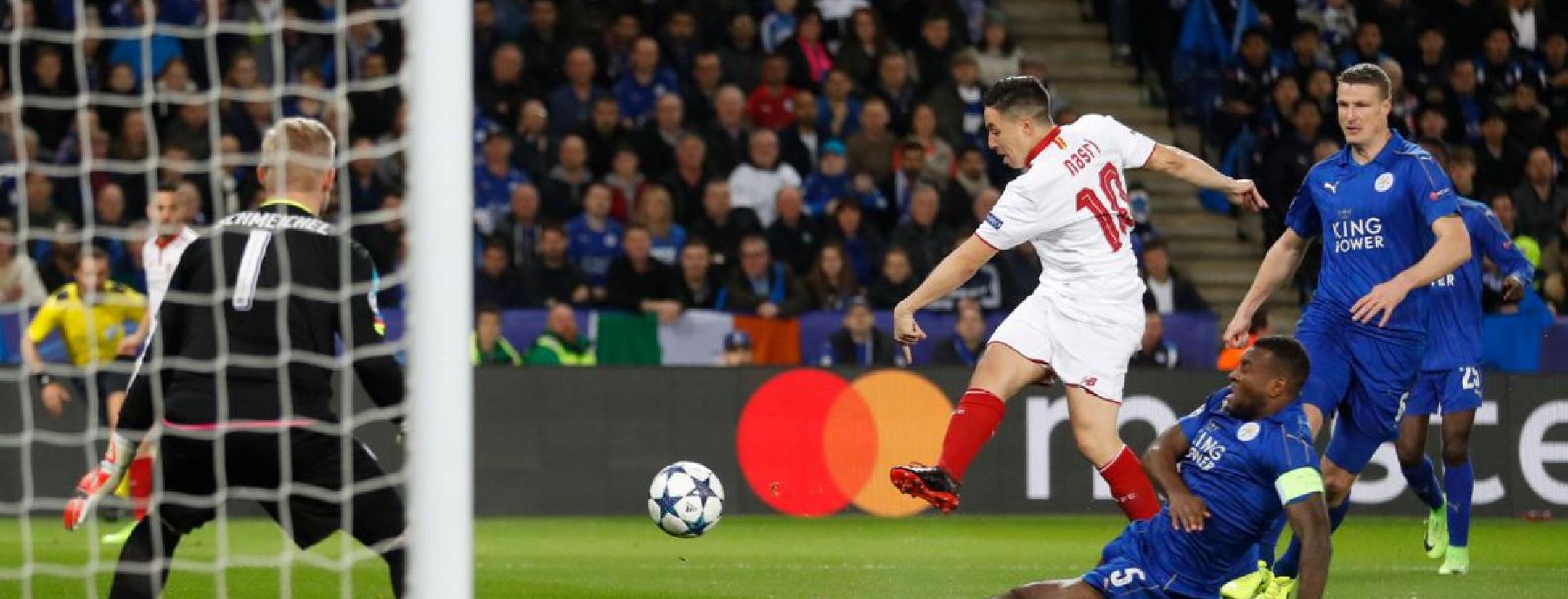 Leicester City defeat Sevilla 2-0.