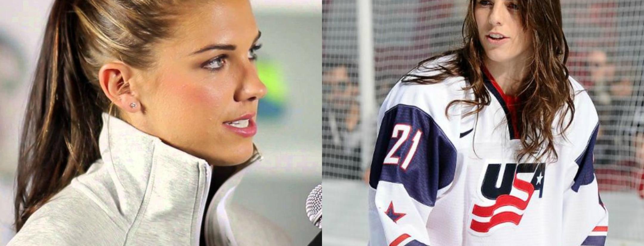 Alex Morgan and Hilary Knight
