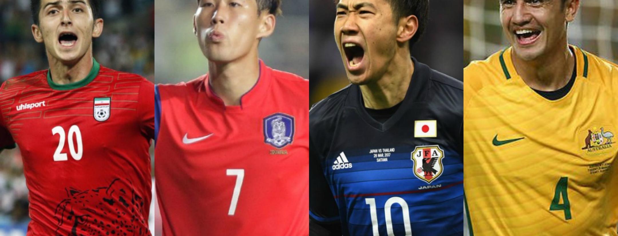 Iran, South Korea, Japan and Australia