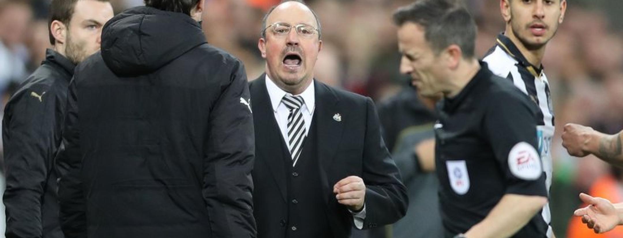 Rafa Benitez  and Keith Stroud