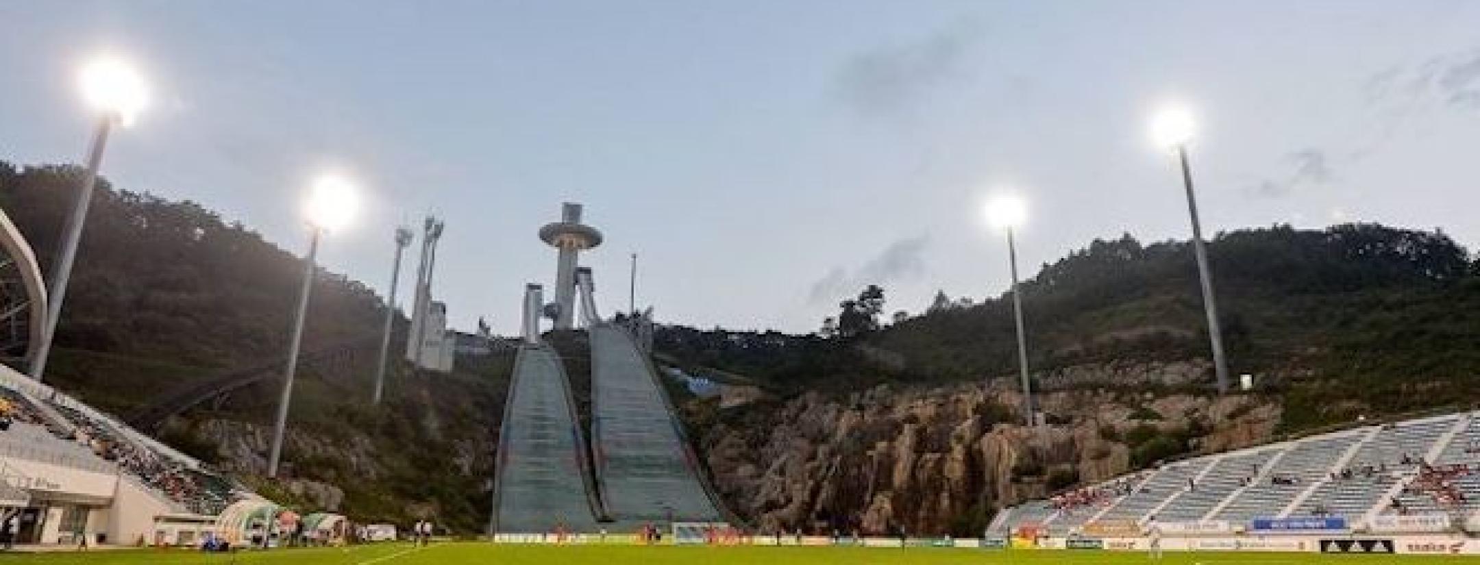 soccer stadium ski jump