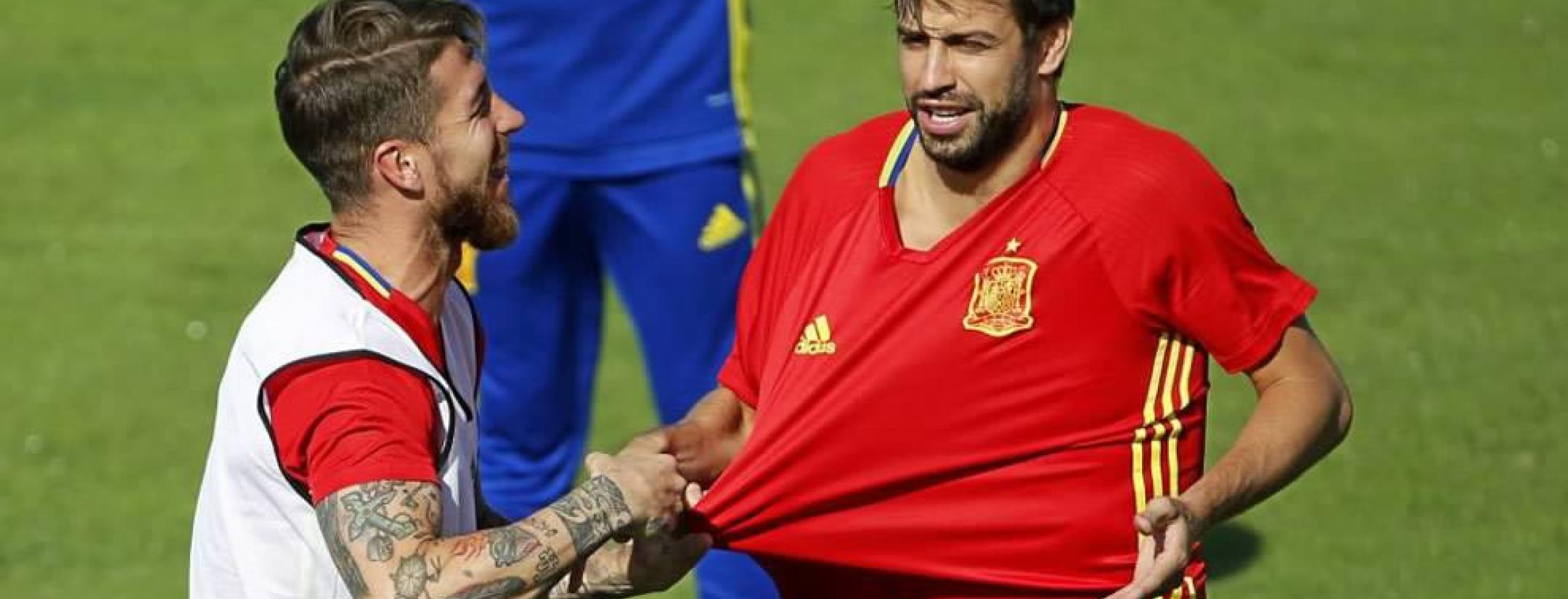 Sergio Ramos and Gerard Pique
