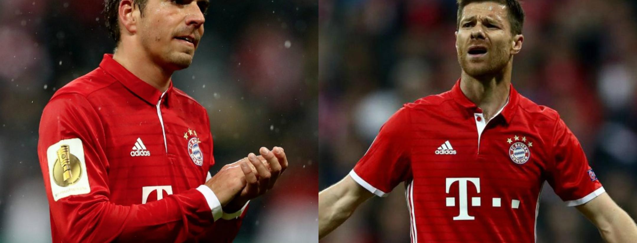 Philipp Lahm and Xabi Alonso
