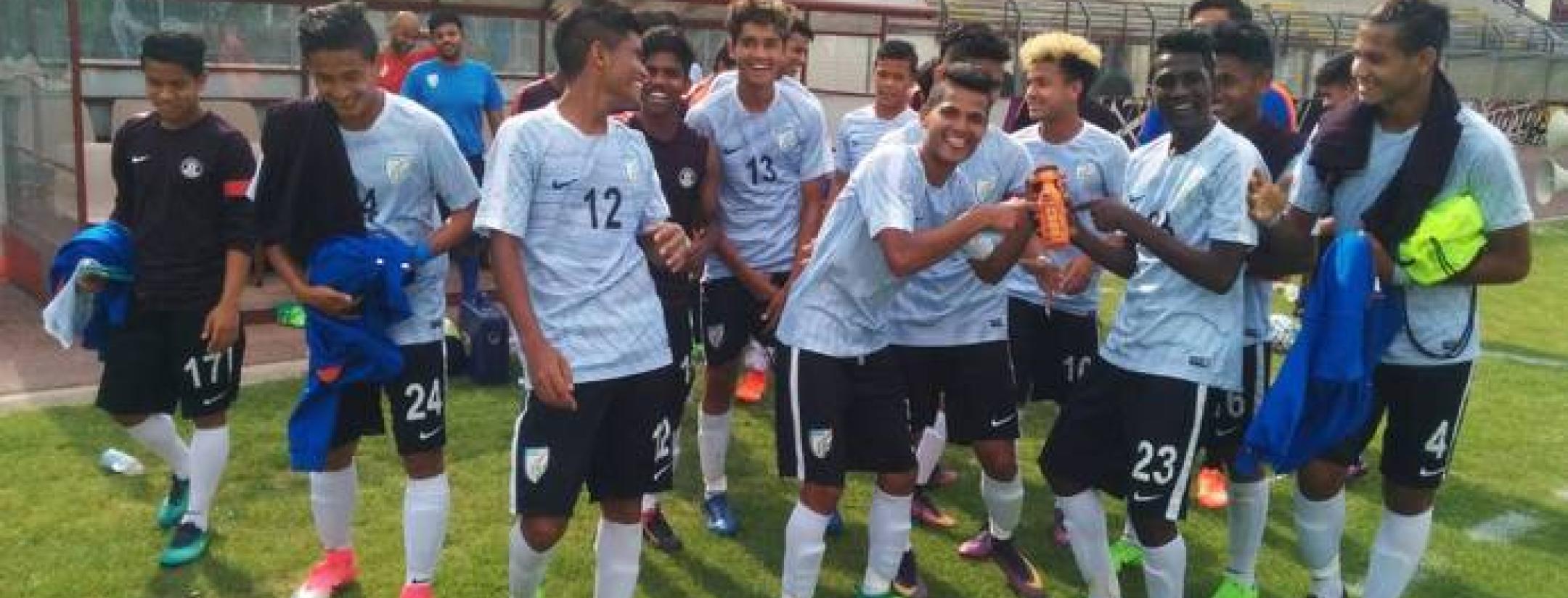 India's U17 team pulled off an upset against Italy's U17 side