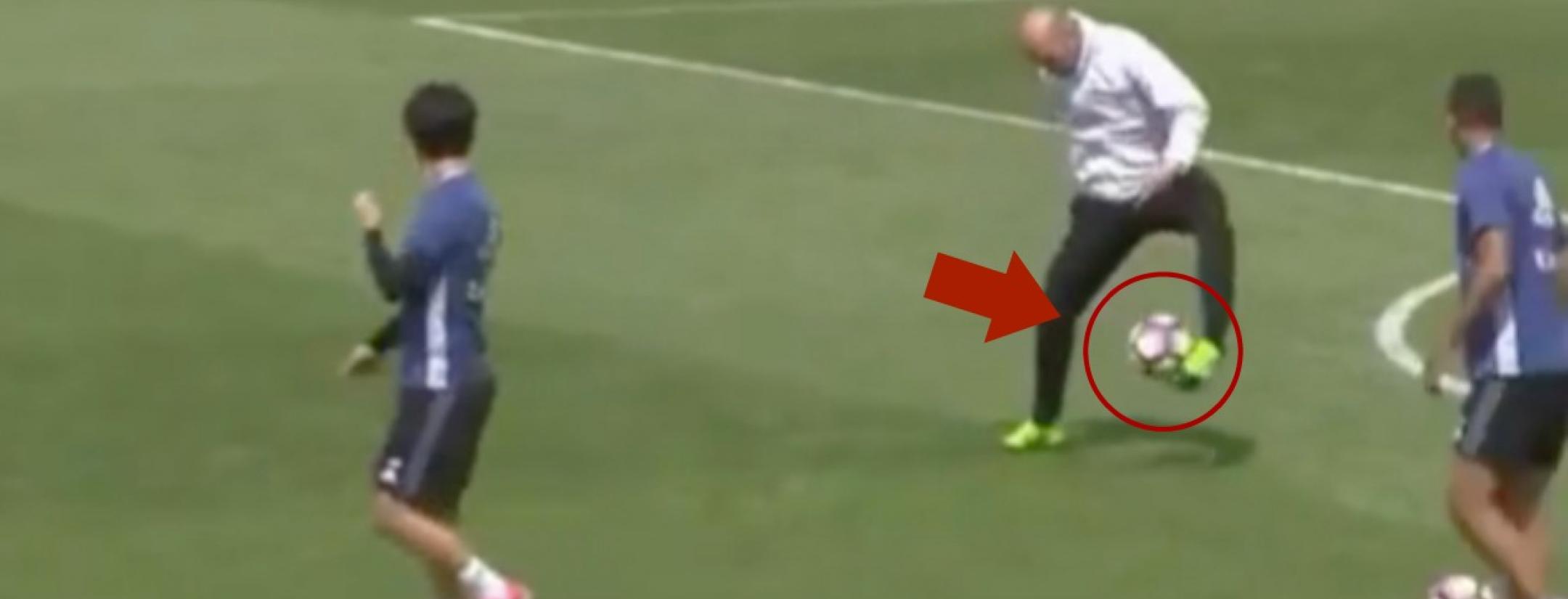 Zinedine Zidane in training