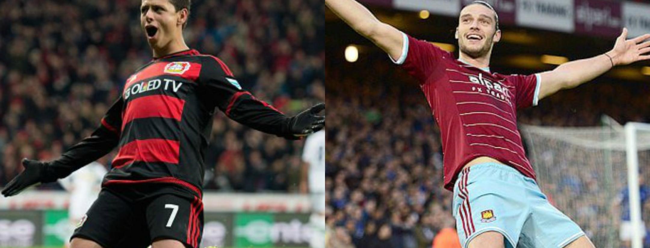 Chicharito and Andy Carroll