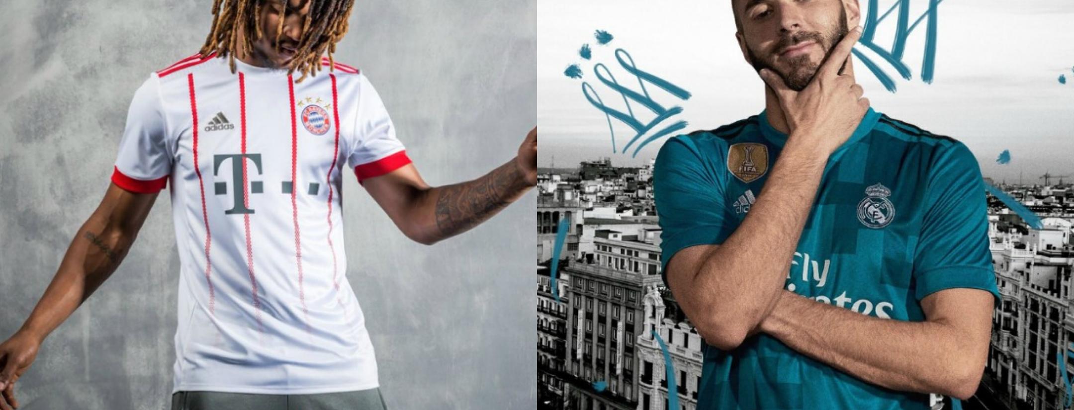 Bayern Munich and Real Madrid third kits