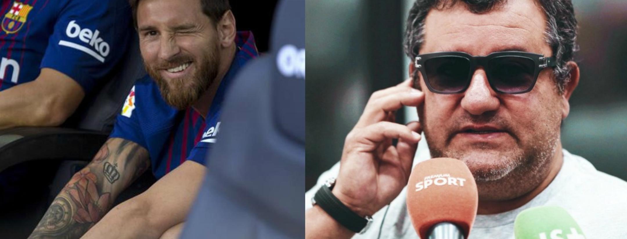 Lionel Messi and Mino Raiola