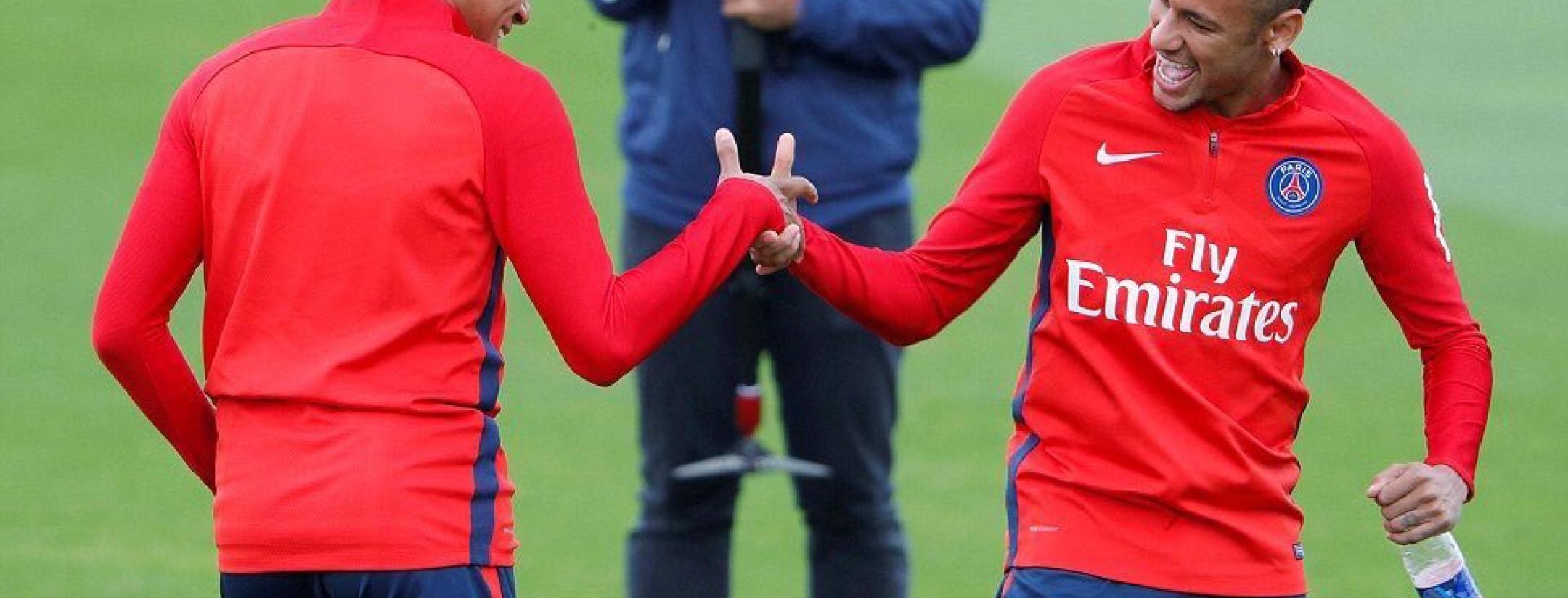 Neymar and Kylian Mbappe