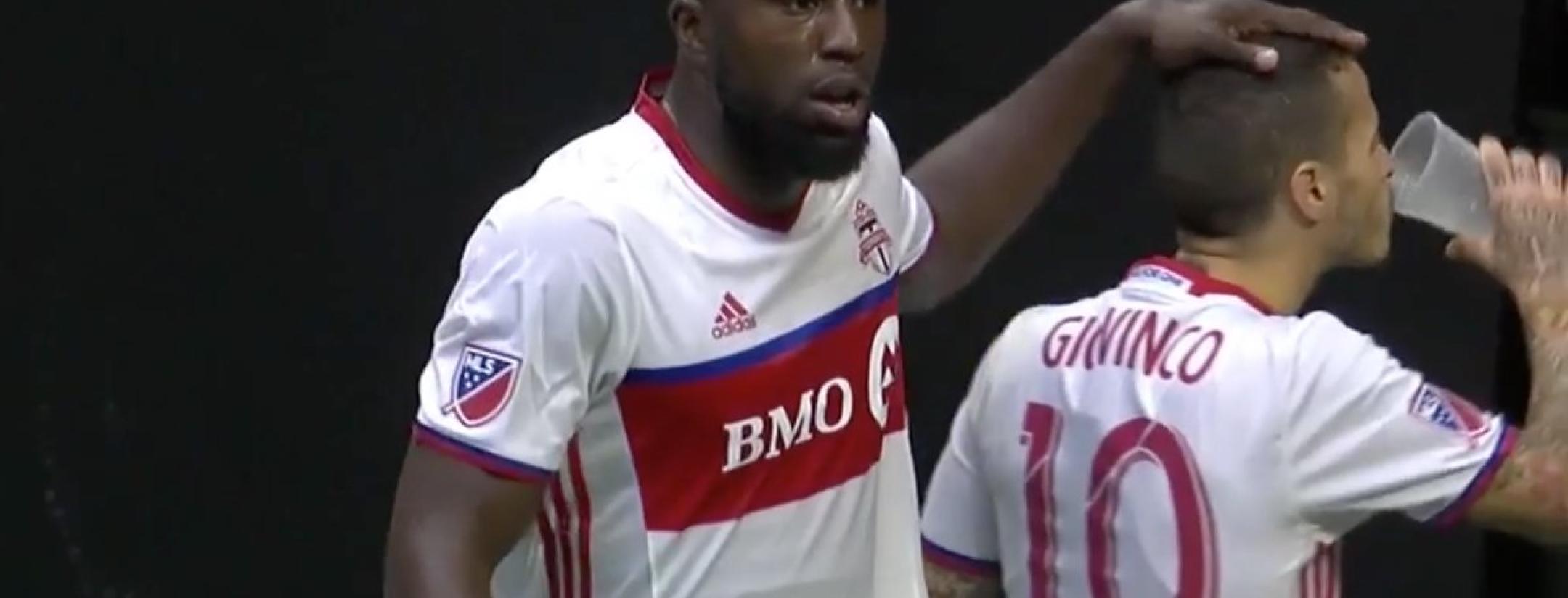 Sebastian Giovinco drinks beer