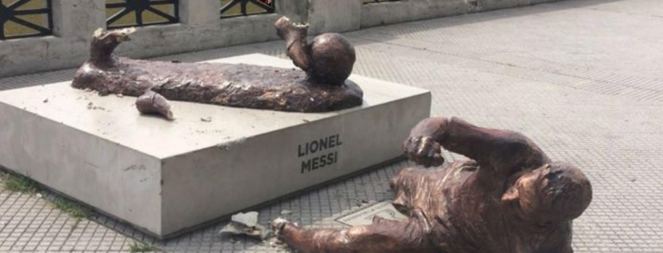 Messi Statue Vandalized