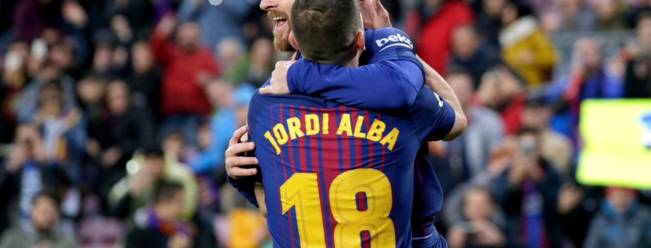 Messi and Jordi Alba