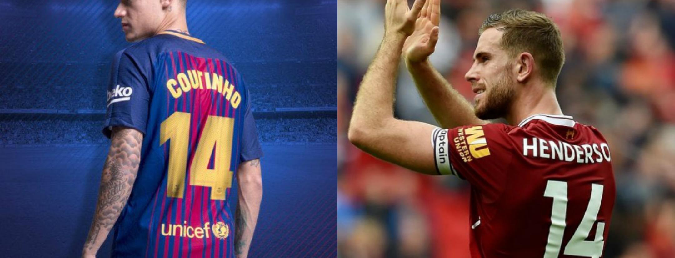 Philippe Coutinho and Jordan Henderson