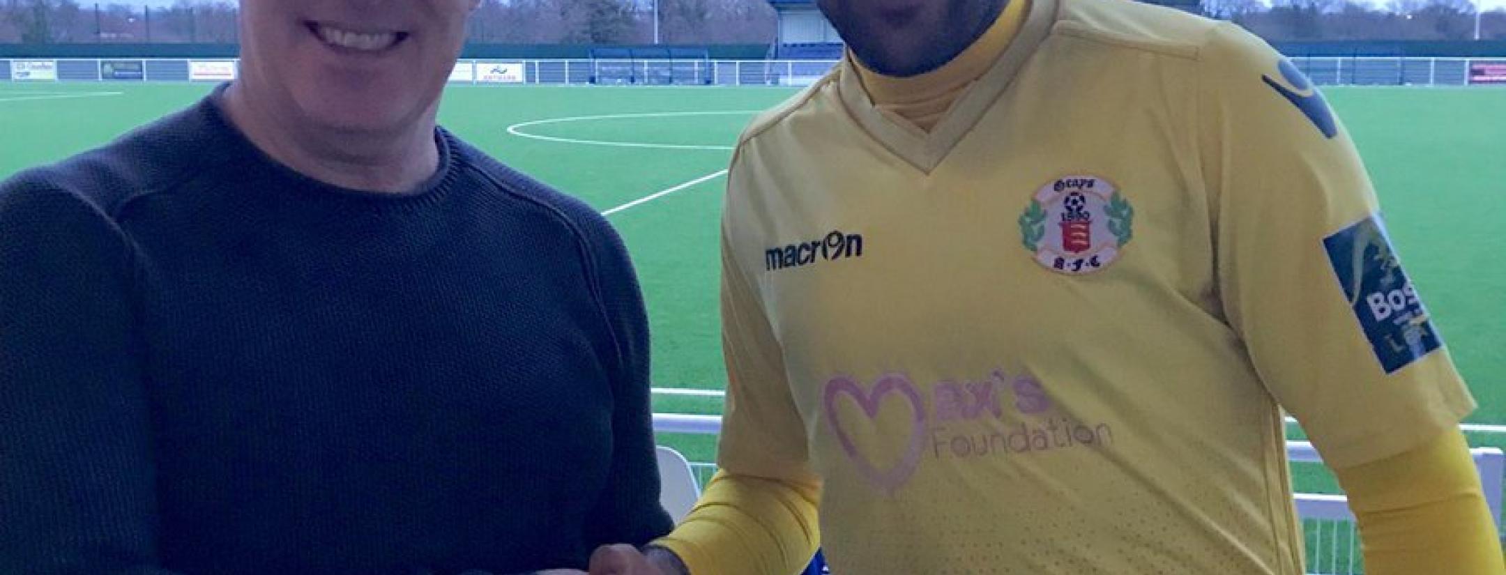 Ryan Mahal right back in goal