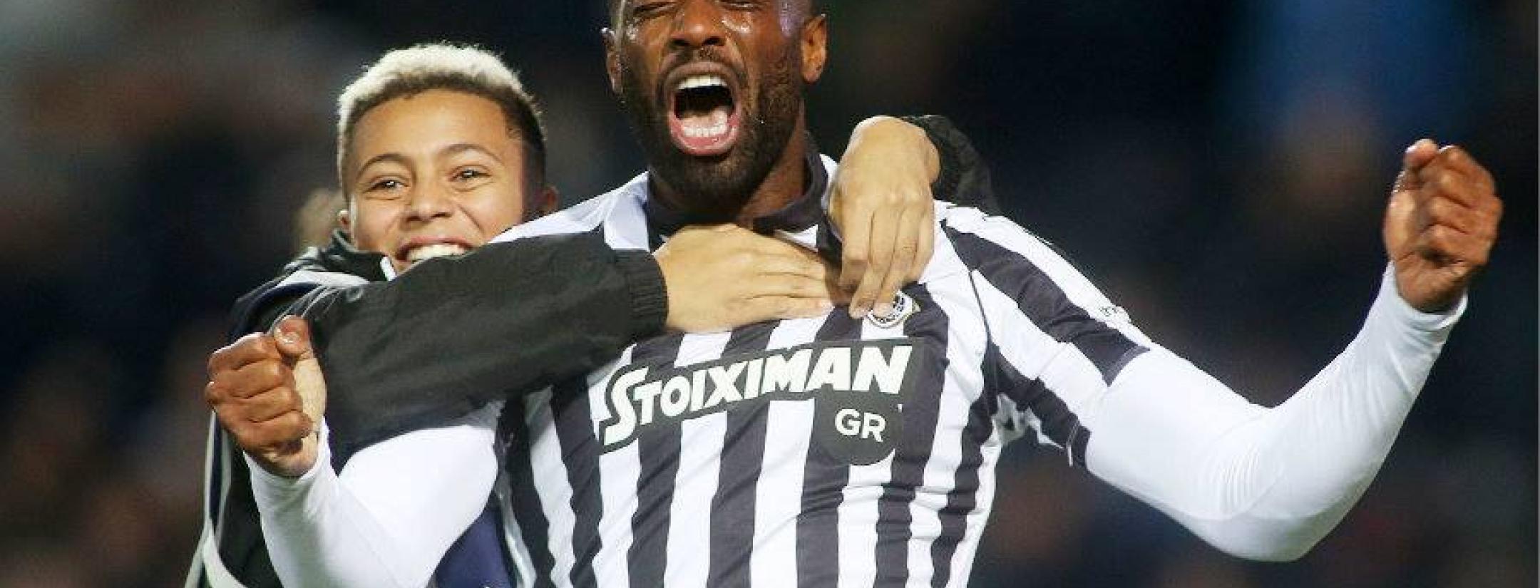 Fernando Varela celebrates with son