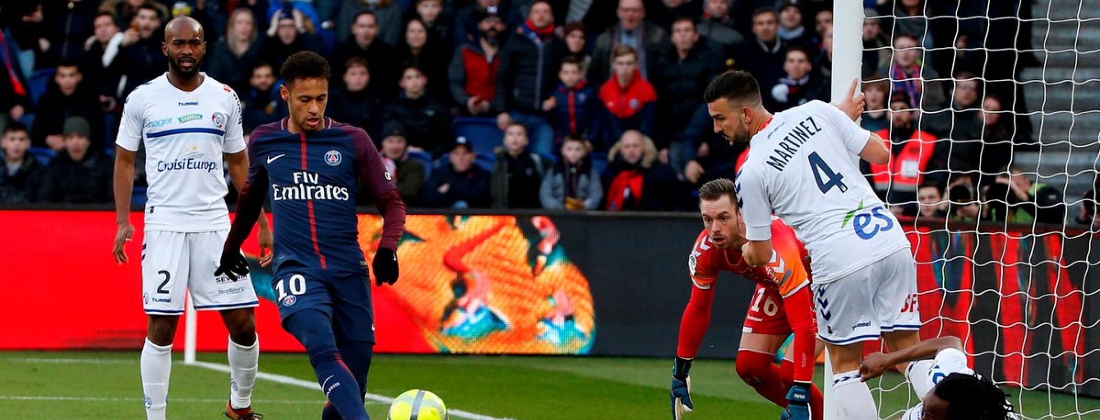 Neymar dribbling highlights vs Strasbourg 2018