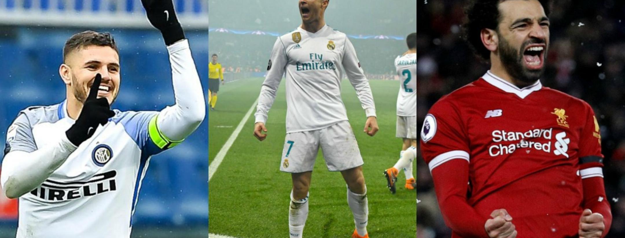 Icardi, Ronaldo and Salah