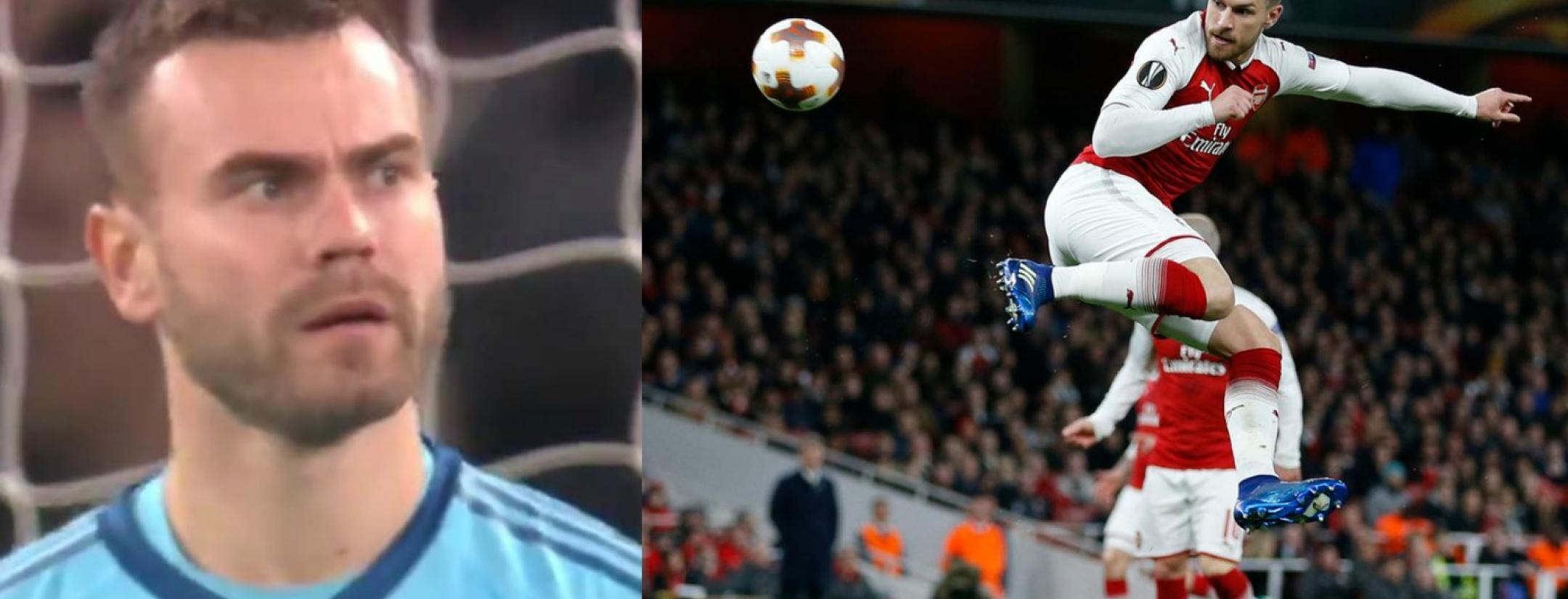 Aaron Ramsey Goal Vs CSKA Moscow