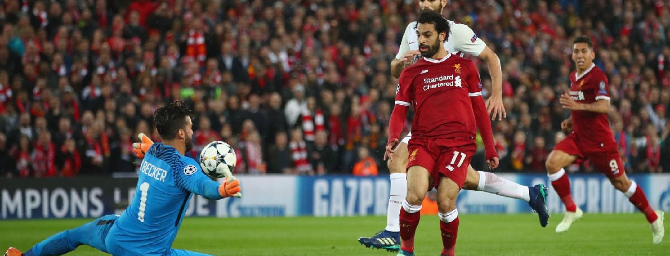Mo Salah led Liverpool to a 5-2 victory against Roma in the first leg of their Champions League semifinal.