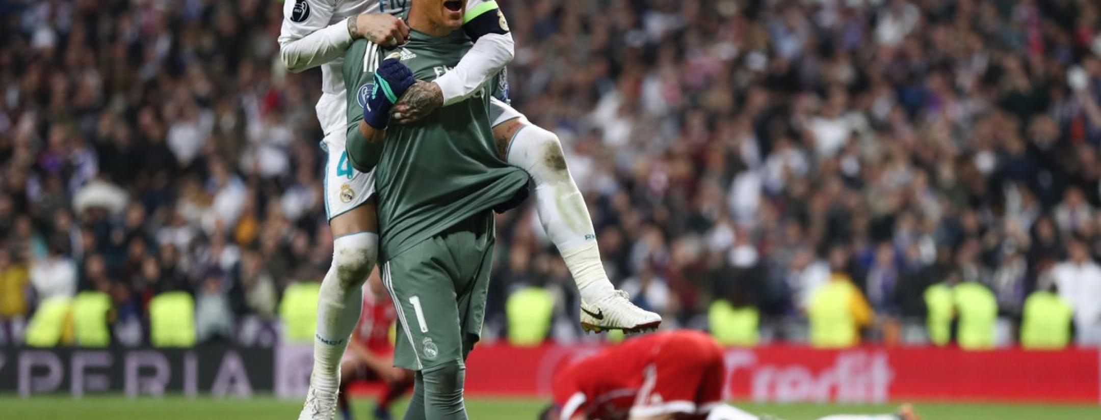 Keylor Navas saves vs Bayern Munich