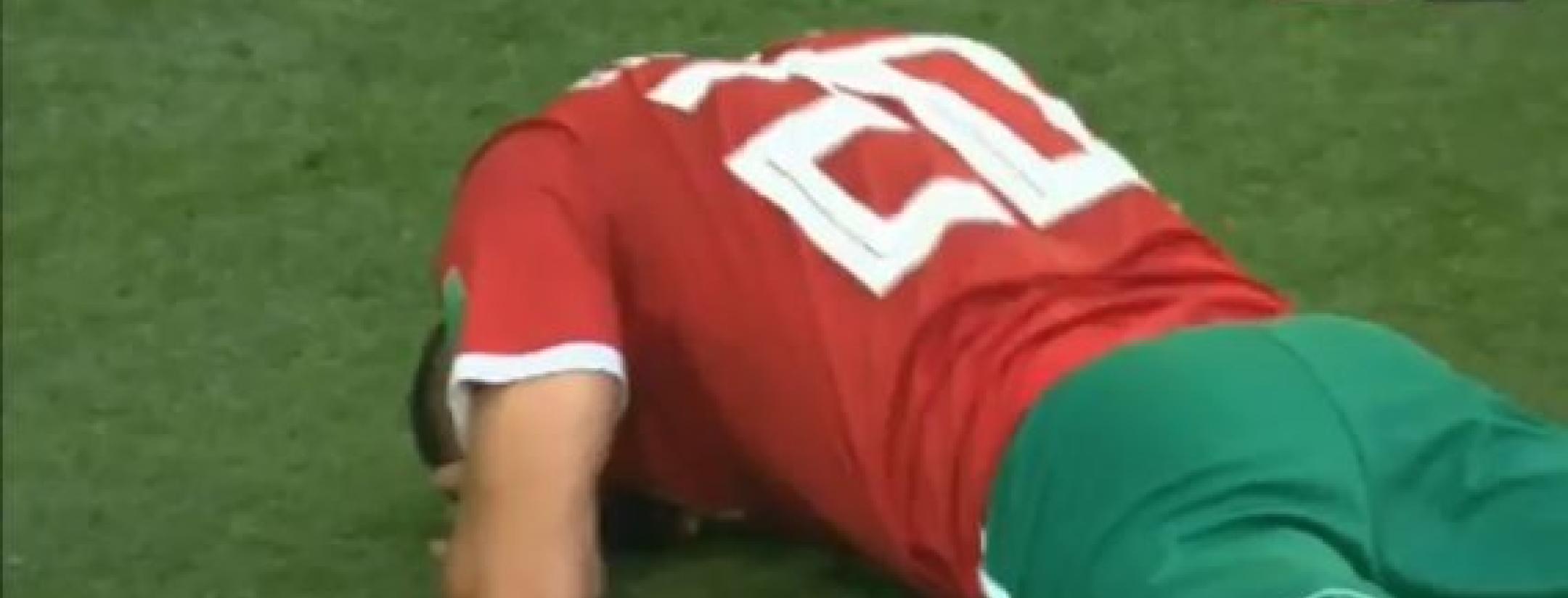 Aziz Bouhaddouz own goal vs Iran